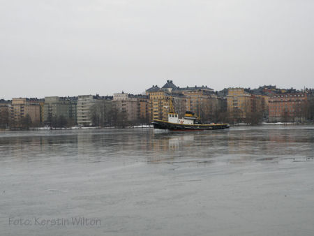 Bogserbåten  Will på Riddarfjärden 1 feb 2009